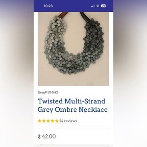 Unique necklace with multiple disc strands and horned clasp